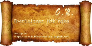 Oberleitner Mónika névjegykártya